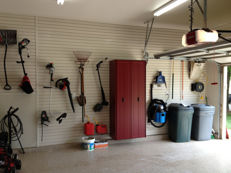 Rochester MI - Slatwall and a Garage Storage Cabinet